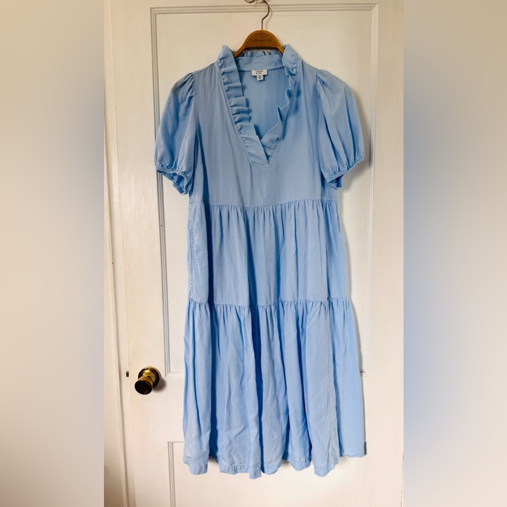 Crown & Ivy Sky Blue Ruffle Dress